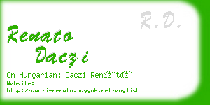 renato daczi business card